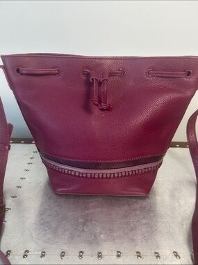 The Sak Burgundy Shoulder Bucket Bag